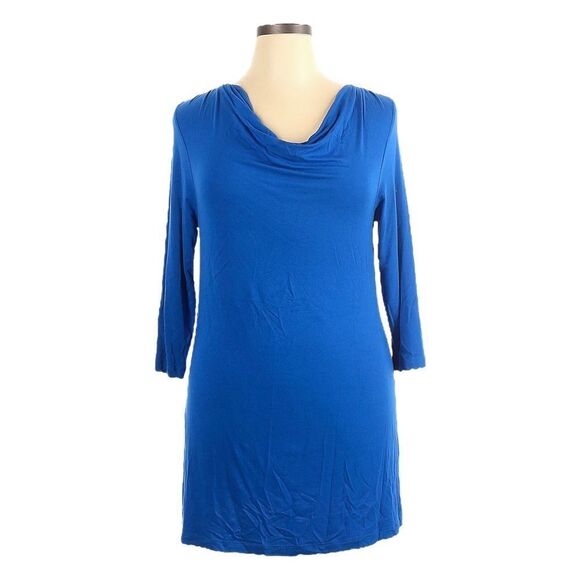 🌺 Ruby Ribbon Royal Blue Rio Tunic Top 3/4 Sleeve S - Picture 1 of 8